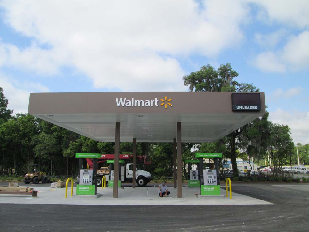 Gas station convenience store signs - Walmart Gas Canopy